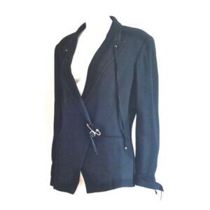 State Of Claude Montana 1980's Black Blazer With Safety Pin Closure - Italy